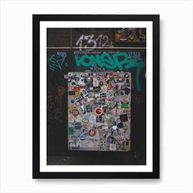 Electricity Stickers and Graffiti Art Print