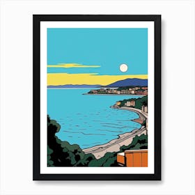 Minimal Design Style Of Nice, France 3 Art Print