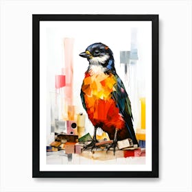 Vibrant Aviary Birds In Bloom Art Print