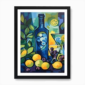 Pinot Grigio Wine Illustration 1 Art Print