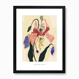 Colourful Flower Illustration Poster Bleeding Heart 5 Art Print