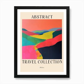 Abstract Travel Collection Poster Malawi 3 Art Print