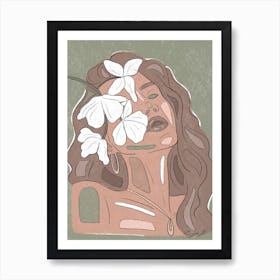 White Flowers Art Print