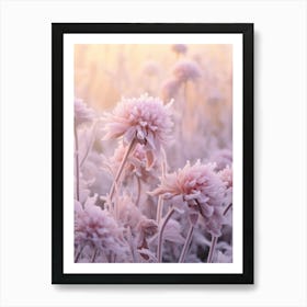 Frosty Botanical Bergamot 1 Art Print