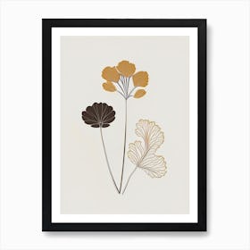 Coltsfoot Spices And Herbs Retro Minimal 3 Art Print