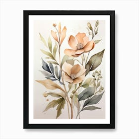 Watercolor Flowers 2 Art Print