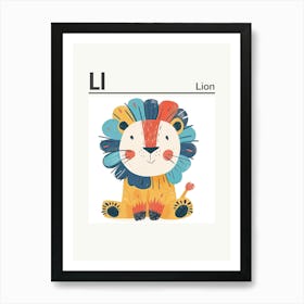 Animals Alphabet Lion 4 Art Print