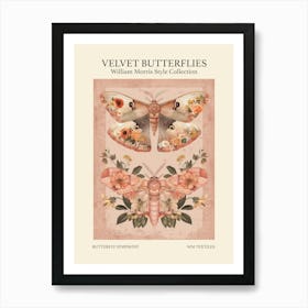 Velvet Butterflies Collection Butterfly Symphony William Morris Style 10 Art Print