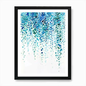 Blue Watercolor Painting 5 Art Print