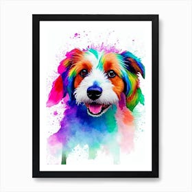 Fox Terrier (Smooth) Rainbow Oil Painting Dog Art Print