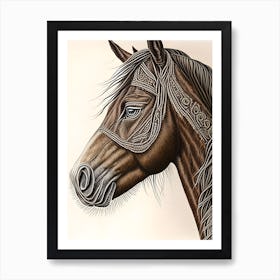 Braidedhorse Art Print