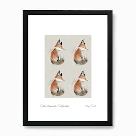 Cute Animals Collection Fox Cub 2 Art Print