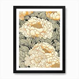 Karl Rosenfield Peonies 2 Orange Drawing Art Print