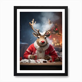 Rudolph The Reindeer Art Print