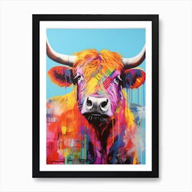 Highland Cow Screen Print Inspired 2 Art Print