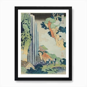 The Waterfall At Ono On The Kisokaidō Road (1832) , Katsushika Hokusai Art Print