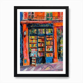 Paris Book Nook Bookshop 4 Art Print