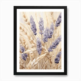 Boho Dried Flowers Lavender 5 Art Print