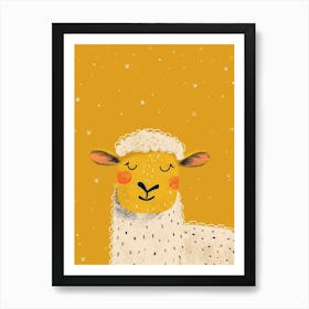 Yellow Sheep 6 Art Print