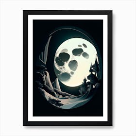 Lunar Noir Comic Space Art Print