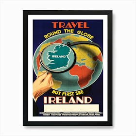 See Ireland First, Vintage Travel Poster Art Print