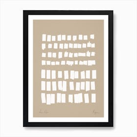 Rhyme Composition On Beige Art Print