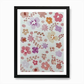 Watercolor Flowers Art Print