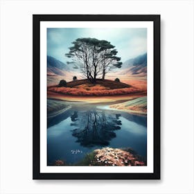 Tree In The Water 3 Art Print