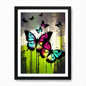 Colorful Butterflies 86 Art Print