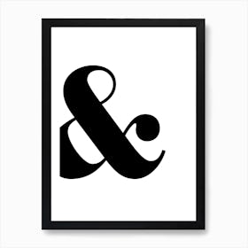 Ampersand Bold Black Art Print