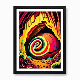 Snail In Cave 1 Pop Art Art Print