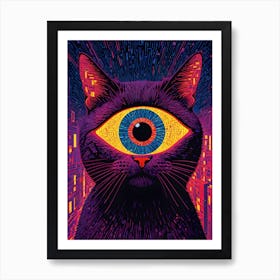 The Eye of Cat Art Print