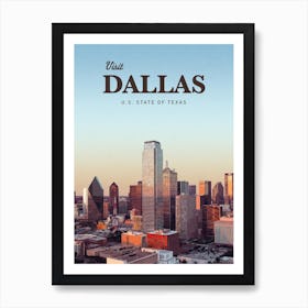 Dallas Skyline Art Print