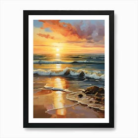 Sunset..Vincent Willem Van Gogh, frescoes. 1 Art Print