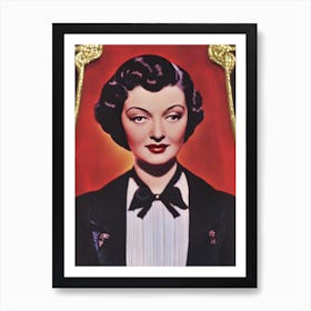 Myrna Loy Illustration Movies Art Print