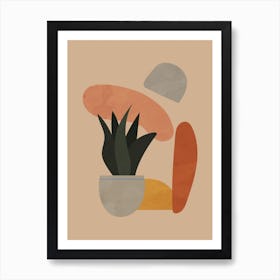 Boho Botanical Succulent Art Print