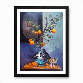 Lilac With A Cat 1 Dali Surrealism Style Art Print