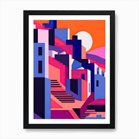 Rio De Janeiro, Brazil, Bold Outlines 1 Art Print