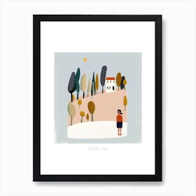 Tuscany, Italy Illustration Art Print