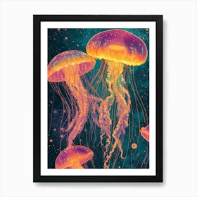 Jellyfishes Art Print