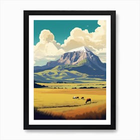 Cotopaxi National Park Ecuador 2 Vintage Travel Illustration Art Print