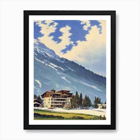 Las Leñas, Argentina Ski Resort Vintage Landscape 1 Skiing Poster Art Print
