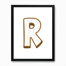 Gingerbread Decorative Letters Living Room Holiday Display 18 Art Print