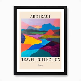 Abstract Travel Collection Poster Mongolia 2 Art Print