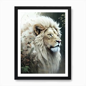 Lion In The Forest 53 Art Print