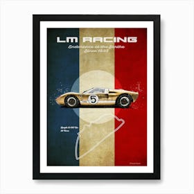 Lm Racing Ford GT40 Gold Art Print