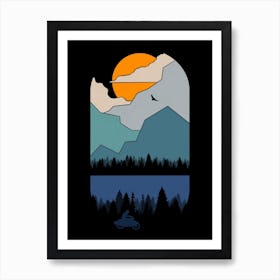 Sunset In The Mountains 1 Art Print