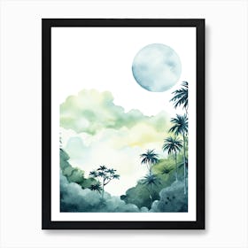 Watercolour Of Monteverde Cloud Forest   Costa Rica 1 Art Print