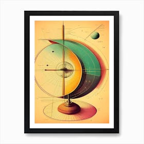 Gravitational Constant Vintage Sketch Space Art Print