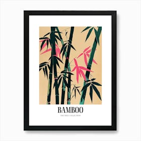 Bamboo Tree Colourful Illustration 3 Poster Art Print